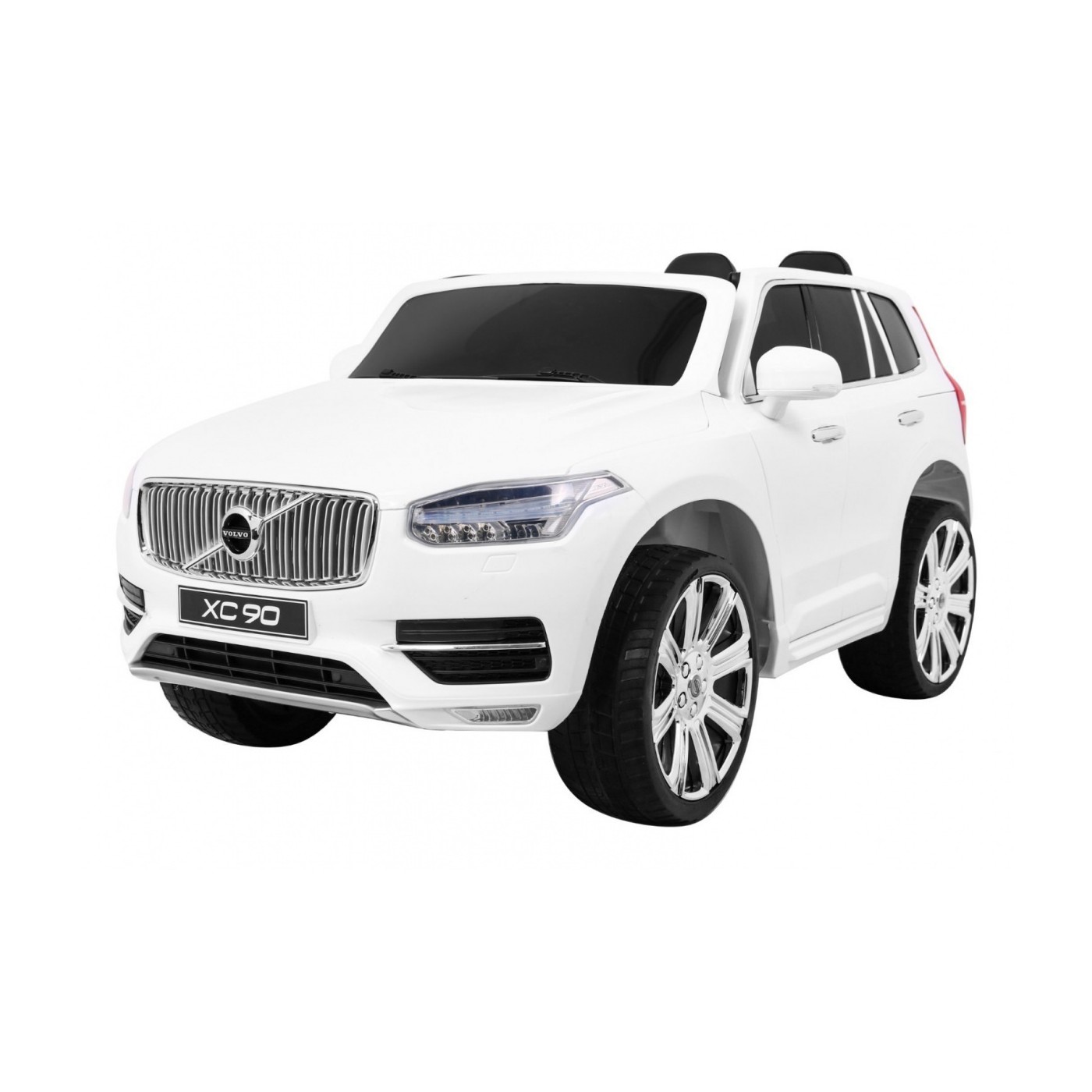 Dětská baterie Volvo XC90 bílá dálkový ovladač kufr EVA pomalý start rádio MP3 LED