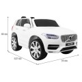 Dětská baterie Volvo XC90 bílá dálkový ovladač kufr EVA pomalý start rádio MP3 LED