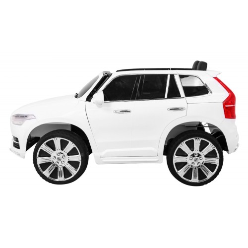 Dětská baterie Volvo XC90 bílá dálkový ovladač kufr EVA pomalý start rádio MP3 LED