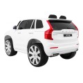 Dětská baterie Volvo XC90 bílá dálkový ovladač kufr EVA pomalý start rádio MP3 LED