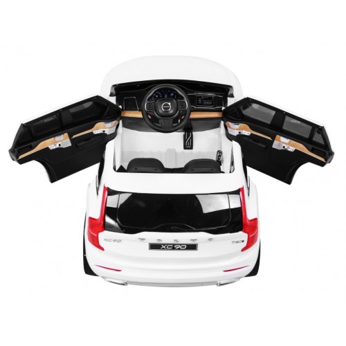 Dětská baterie Volvo XC90 bílá dálkový ovladač kufr EVA pomalý start rádio MP3 LED
