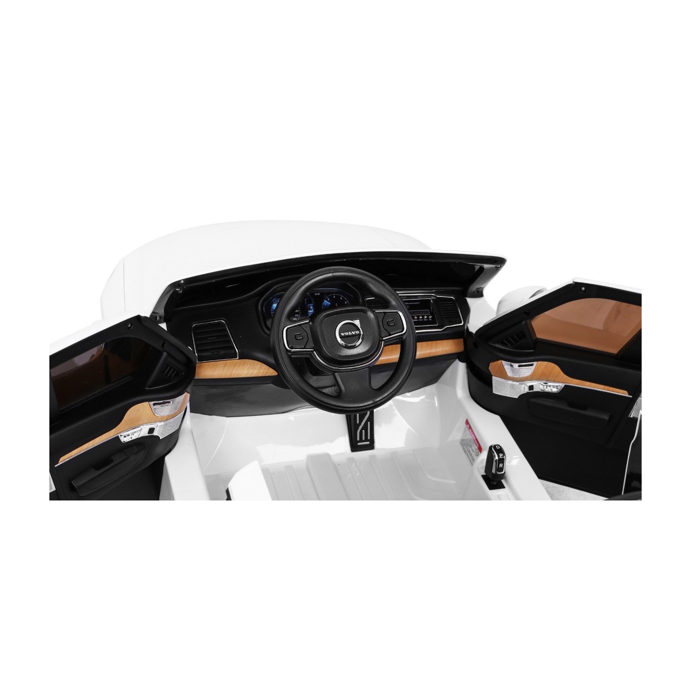 Dětská baterie Volvo XC90 bílá dálkový ovladač kufr EVA pomalý start rádio MP3 LED