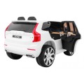 Dětská baterie Volvo XC90 bílá dálkový ovladač kufr EVA pomalý start rádio MP3 LED