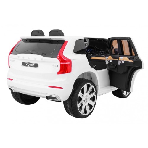 Dětská baterie Volvo XC90 bílá dálkový ovladač kufr EVA pomalý start rádio MP3 LED