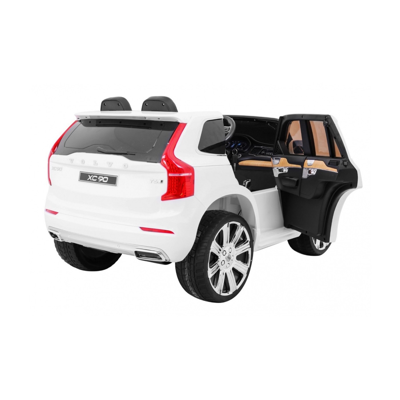 Dětská baterie Volvo XC90 bílá dálkový ovladač kufr EVA pomalý start rádio MP3 LED