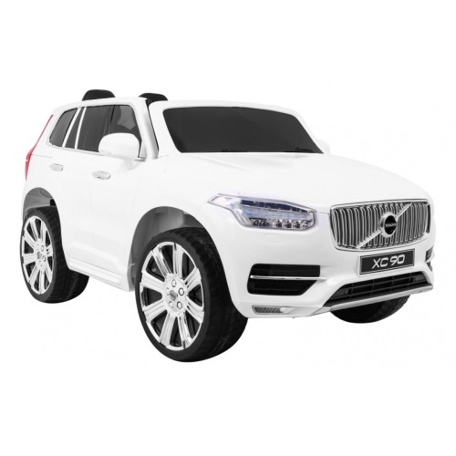 Dětská baterie Volvo XC90 bílá dálkový ovladač kufr EVA pomalý start rádio MP3 LED