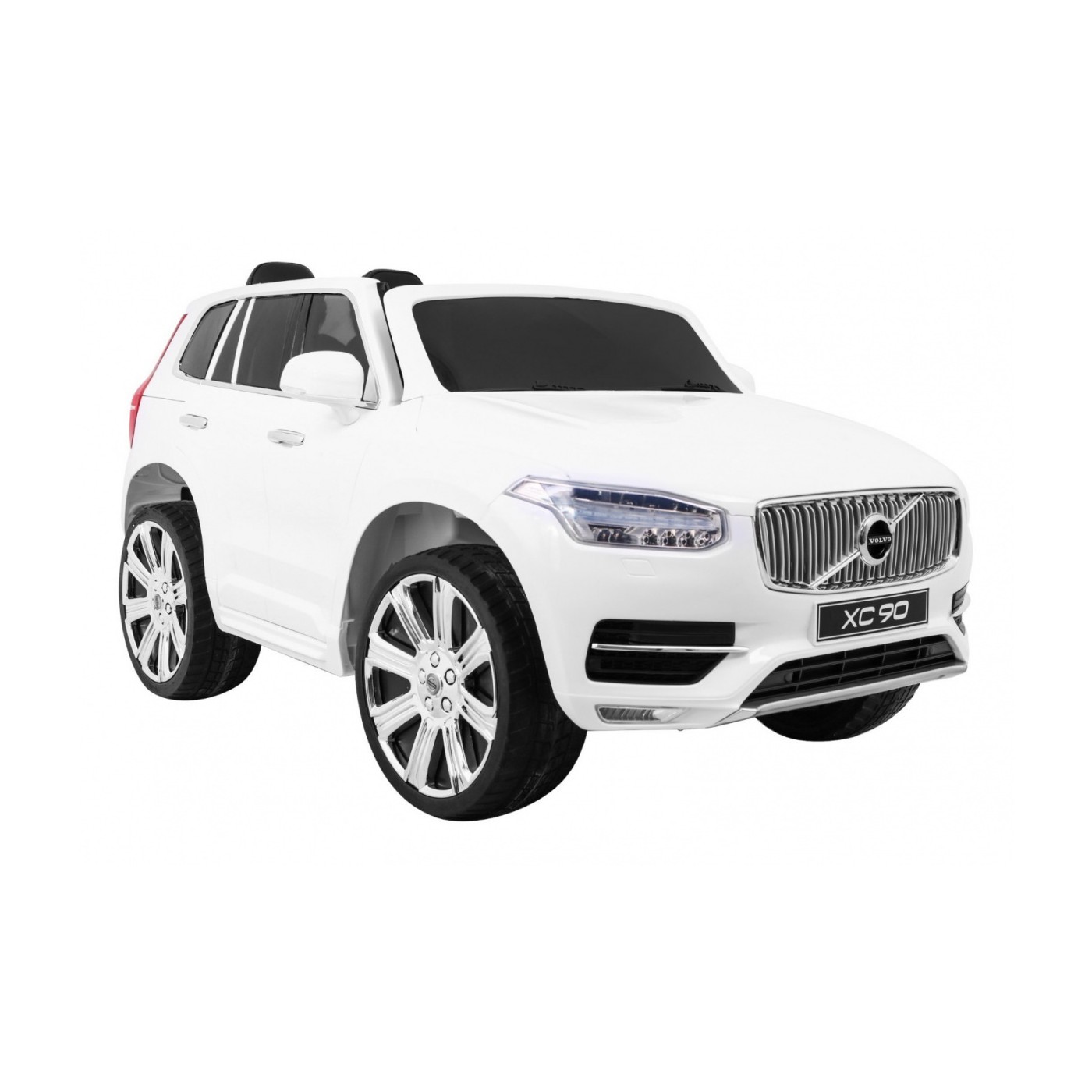 Dětská baterie Volvo XC90 bílá dálkový ovladač kufr EVA pomalý start rádio MP3 LED