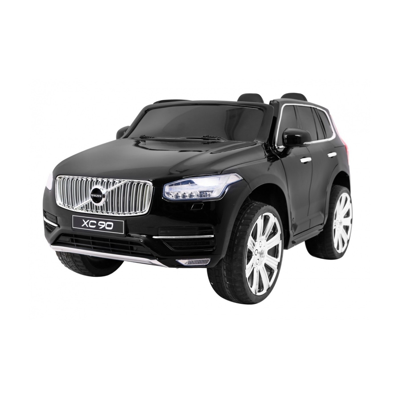 Volvo XC90 Bateriové dětské černé dálkové ovládání kufr EVA pomalý start rádio MP3 LED