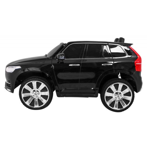 Volvo XC90 Bateriové dětské černé dálkové ovládání kufr EVA pomalý start rádio MP3 LED