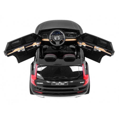 Volvo XC90 Bateriové dětské černé dálkové ovládání kufr EVA pomalý start rádio MP3 LED