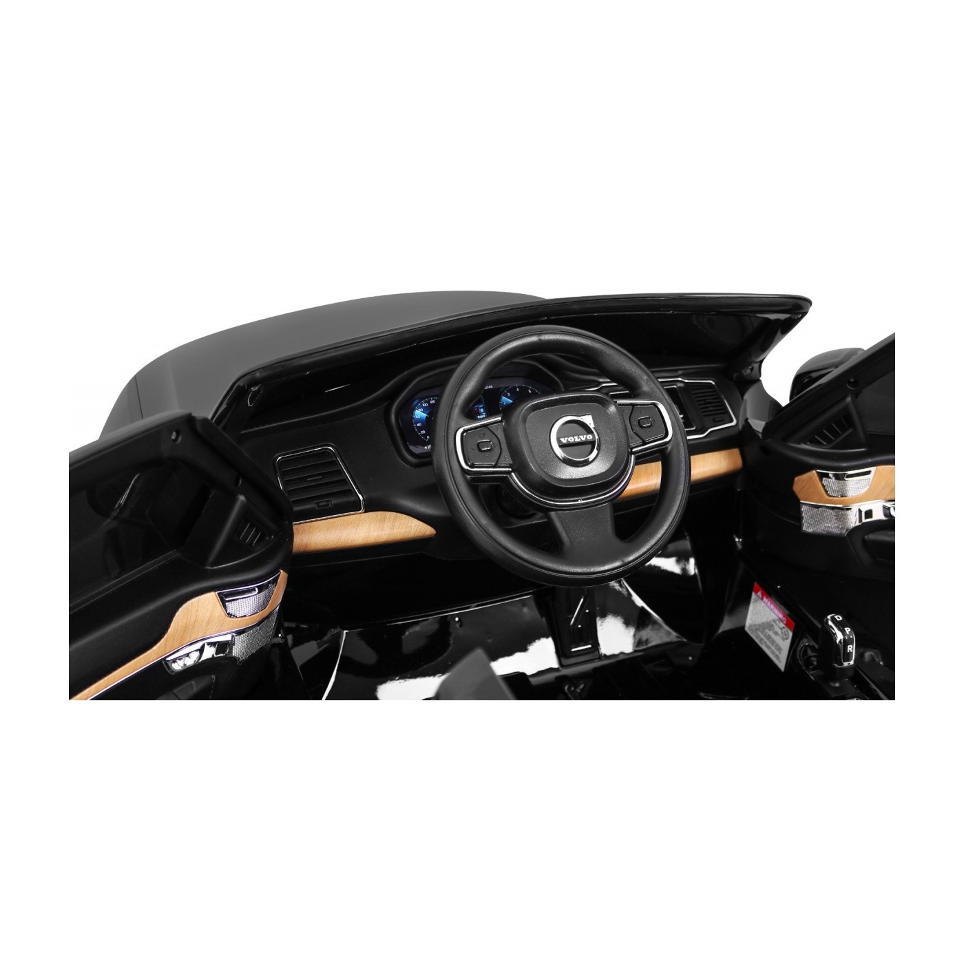 Volvo XC90 Bateriové dětské černé dálkové ovládání kufr EVA pomalý start rádio MP3 LED