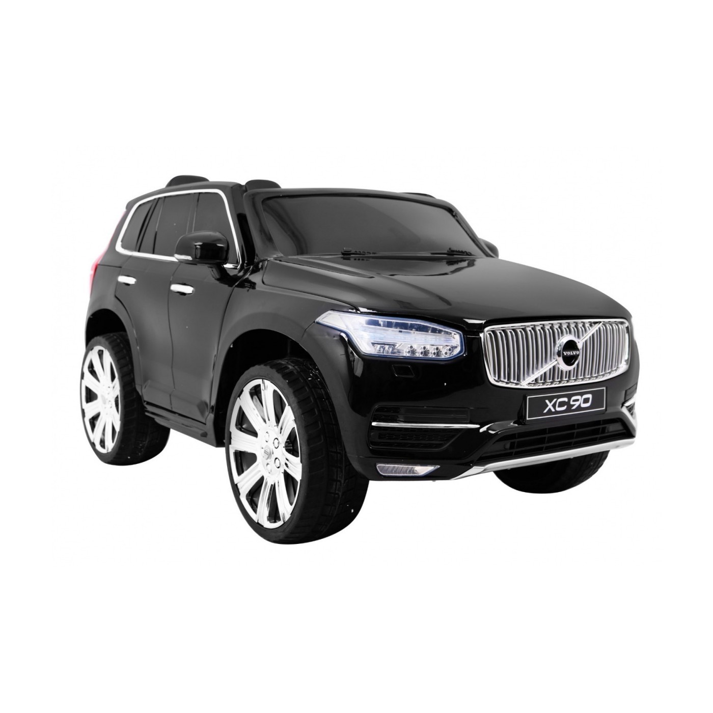 Volvo XC90 Bateriové dětské černé dálkové ovládání kufr EVA pomalý start rádio MP3 LED