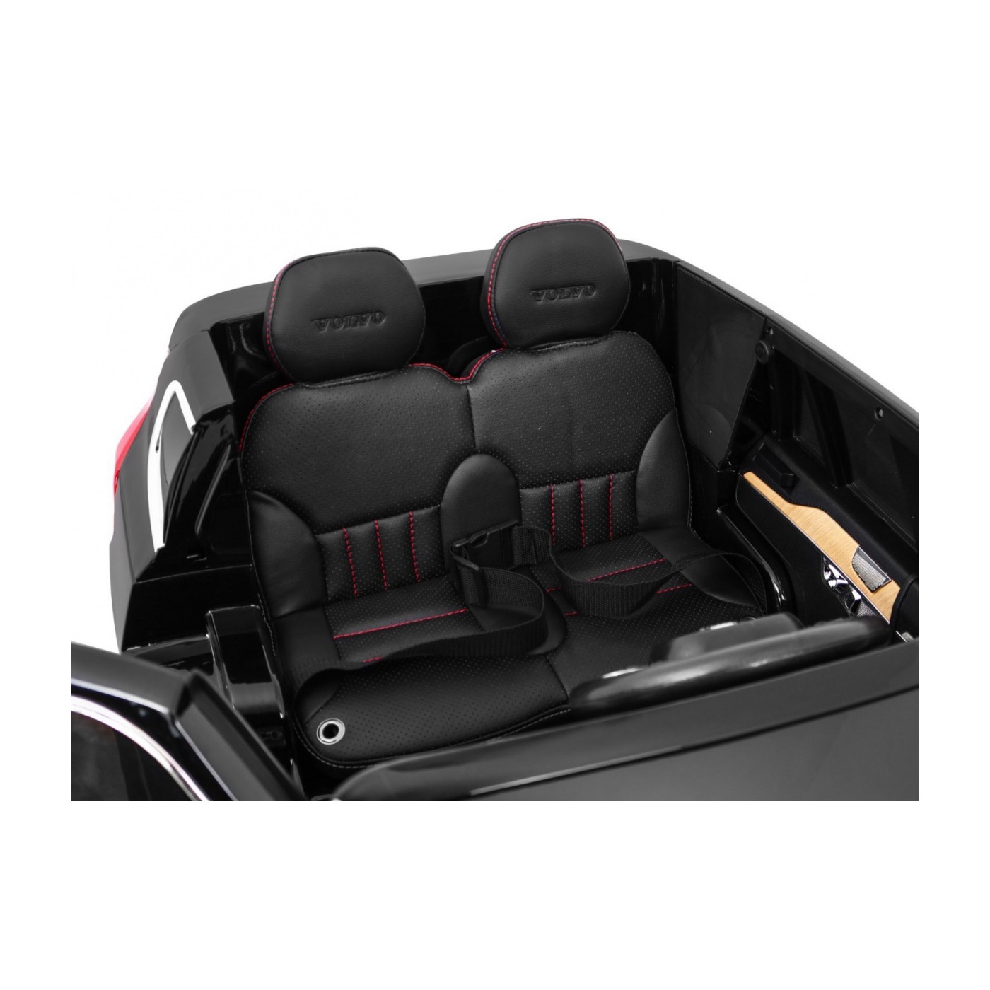 Volvo XC90 Bateriové dětské černé dálkové ovládání kufr EVA pomalý start rádio MP3 LED