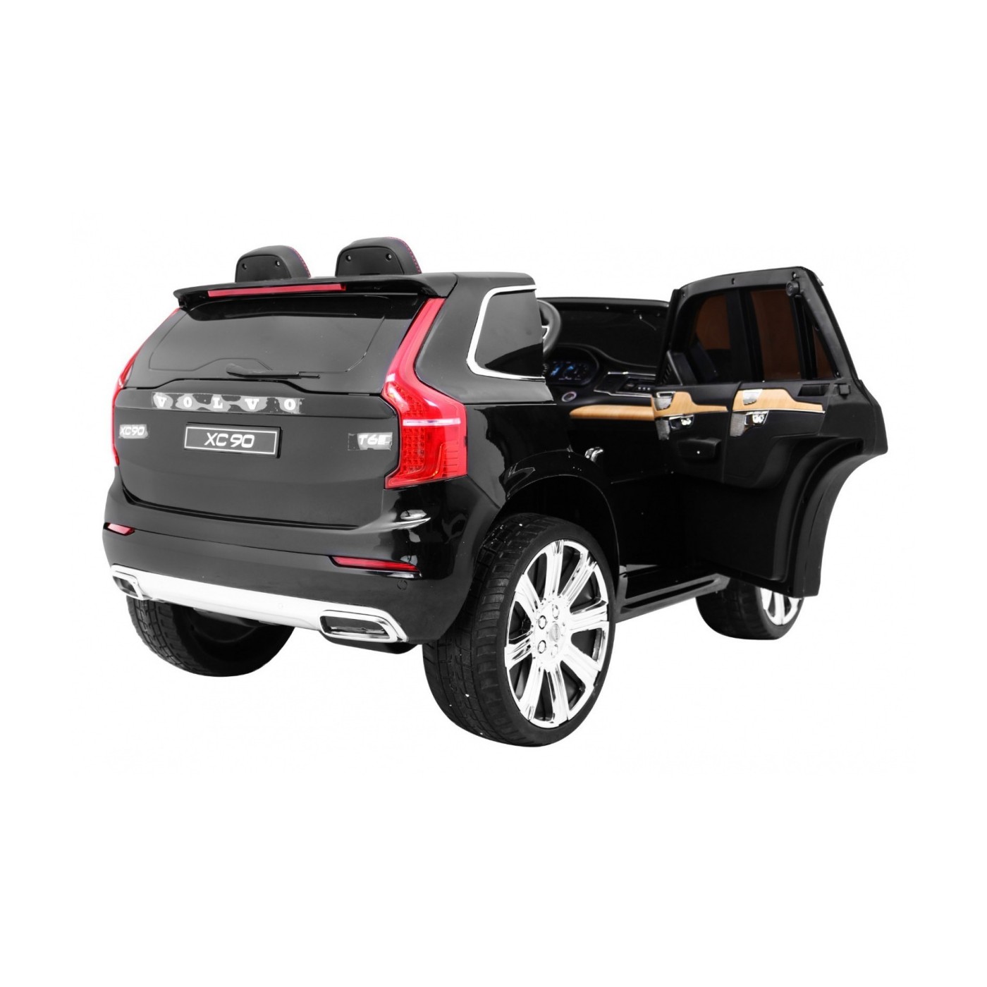 Volvo XC90 Bateriový dětský lak černý dálkový kufr EVA pomalý start rádio MP3 LED
