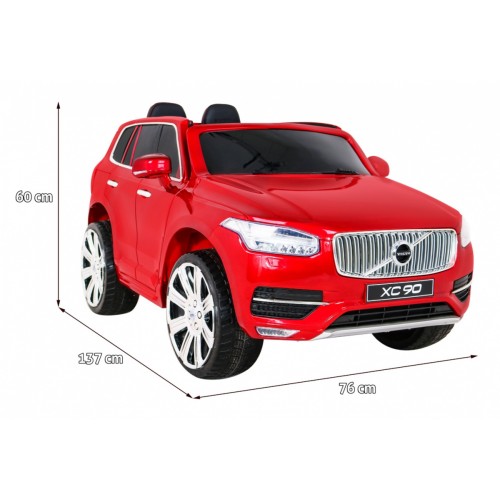 Volvo XC90 Bateriový dětský lak červený dálkový kufr EVA pomalý start rádio MP3 LED