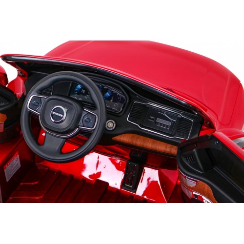 Volvo XC90 Bateriový dětský lak červený dálkový kufr EVA pomalý start rádio MP3 LED