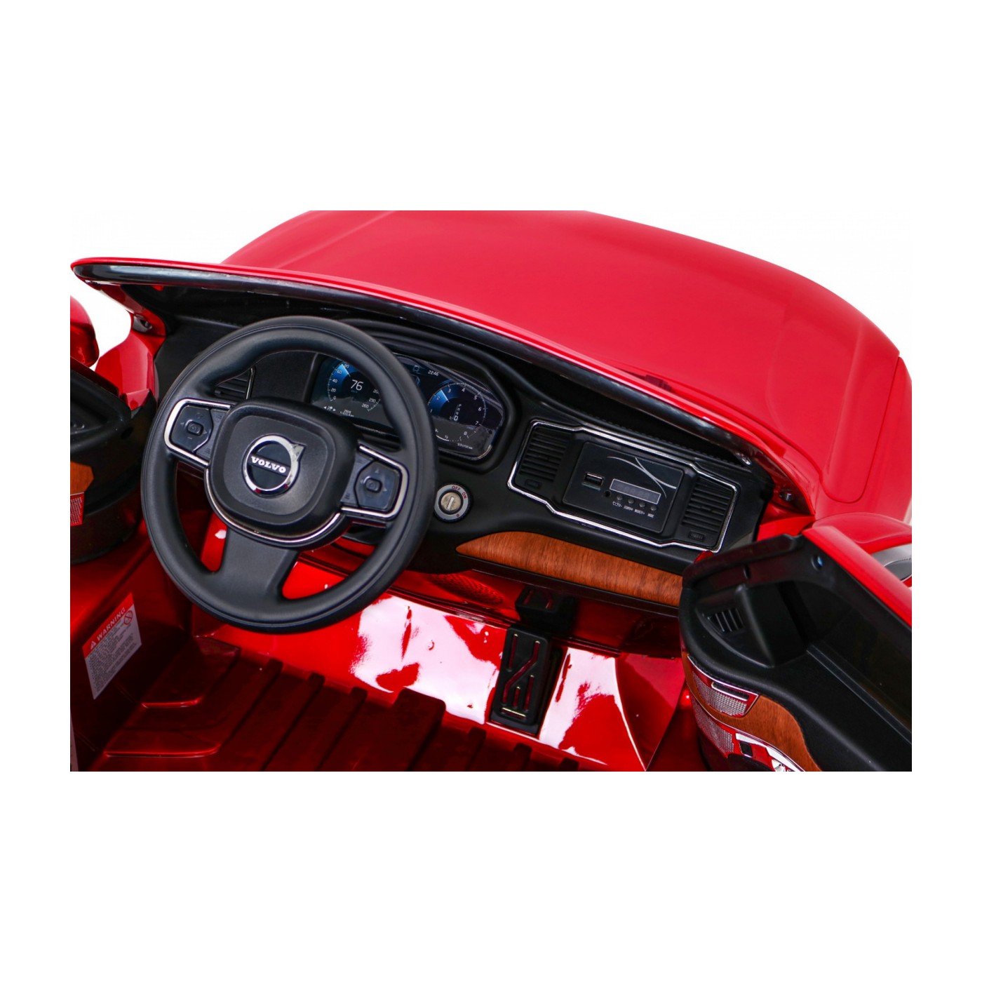 Volvo XC90 Bateriový dětský lak červený dálkový kufr EVA pomalý start rádio MP3 LED