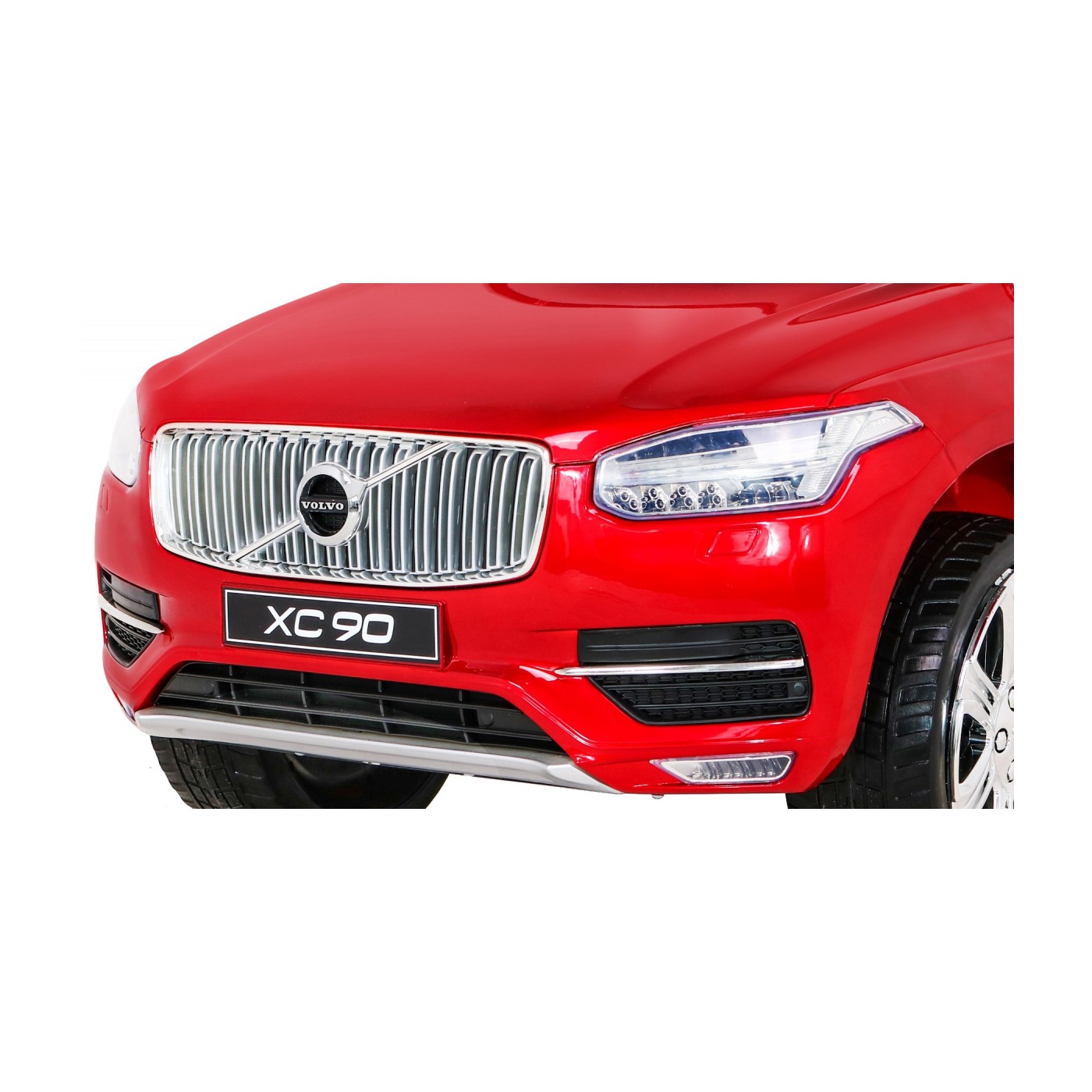 Volvo XC90 Bateriový dětský lak červený dálkový kufr EVA pomalý start rádio MP3 LED