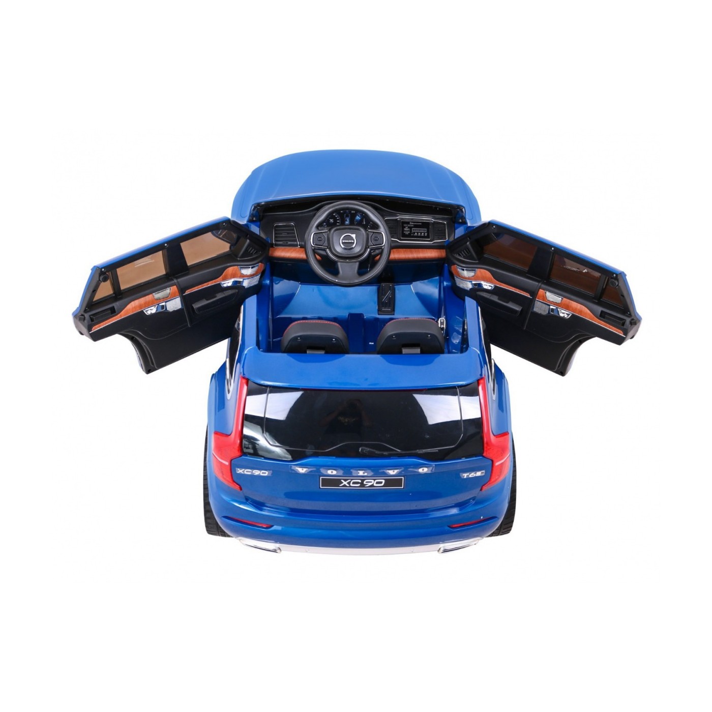 Volvo XC90 Bateriový dětský lak modrý dálkový kufr EVA pomalý start rádio MP3 LED