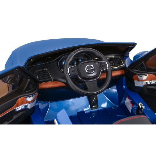 Volvo XC90 Bateriový dětský lak modrý dálkový kufr EVA pomalý start rádio MP3 LED