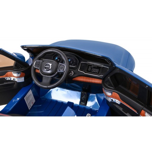 Volvo XC90 Bateriový dětský lak modrý dálkový kufr EVA pomalý start rádio MP3 LED