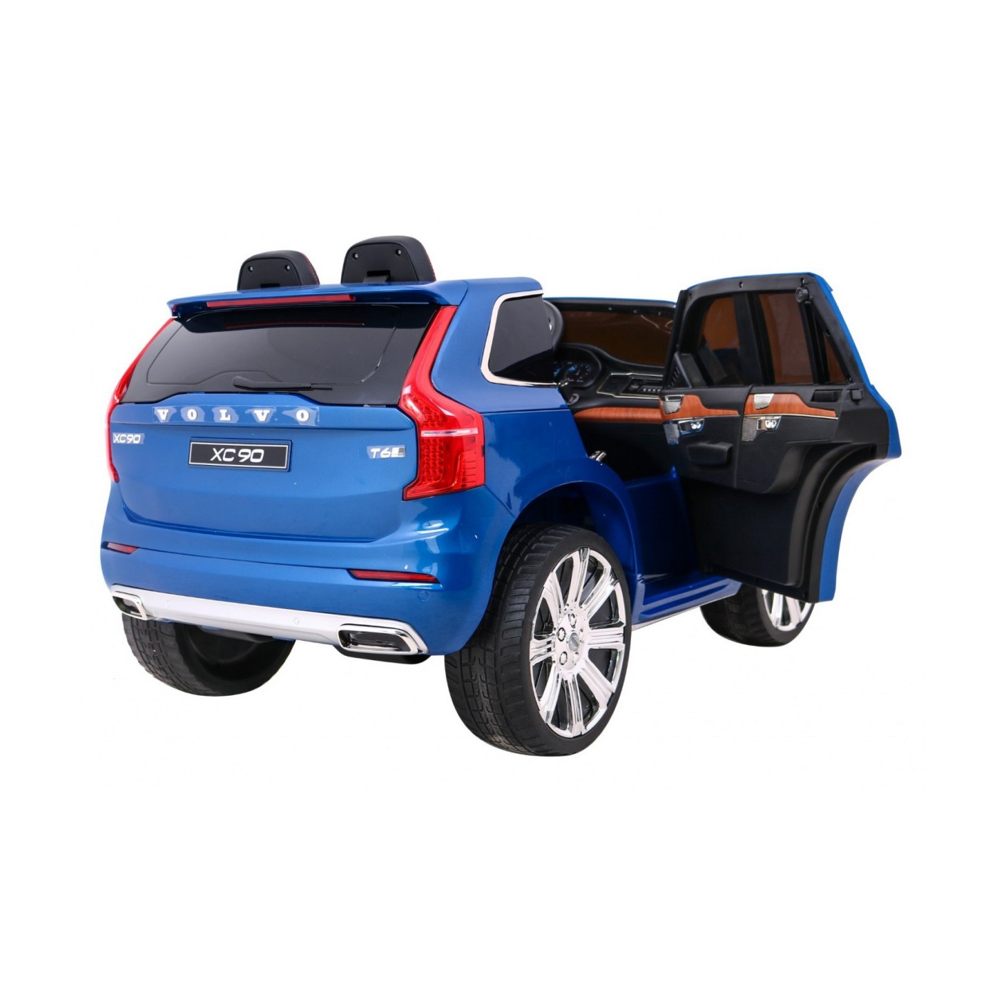 Volvo XC90 Bateriový dětský lak modrý dálkový kufr EVA pomalý start rádio MP3 LED