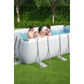 rámový bazén Power Steel 404x201x100 Šedá 13X6FT BESTWAY 6v1 Pískové čerpadlo Žebřík
