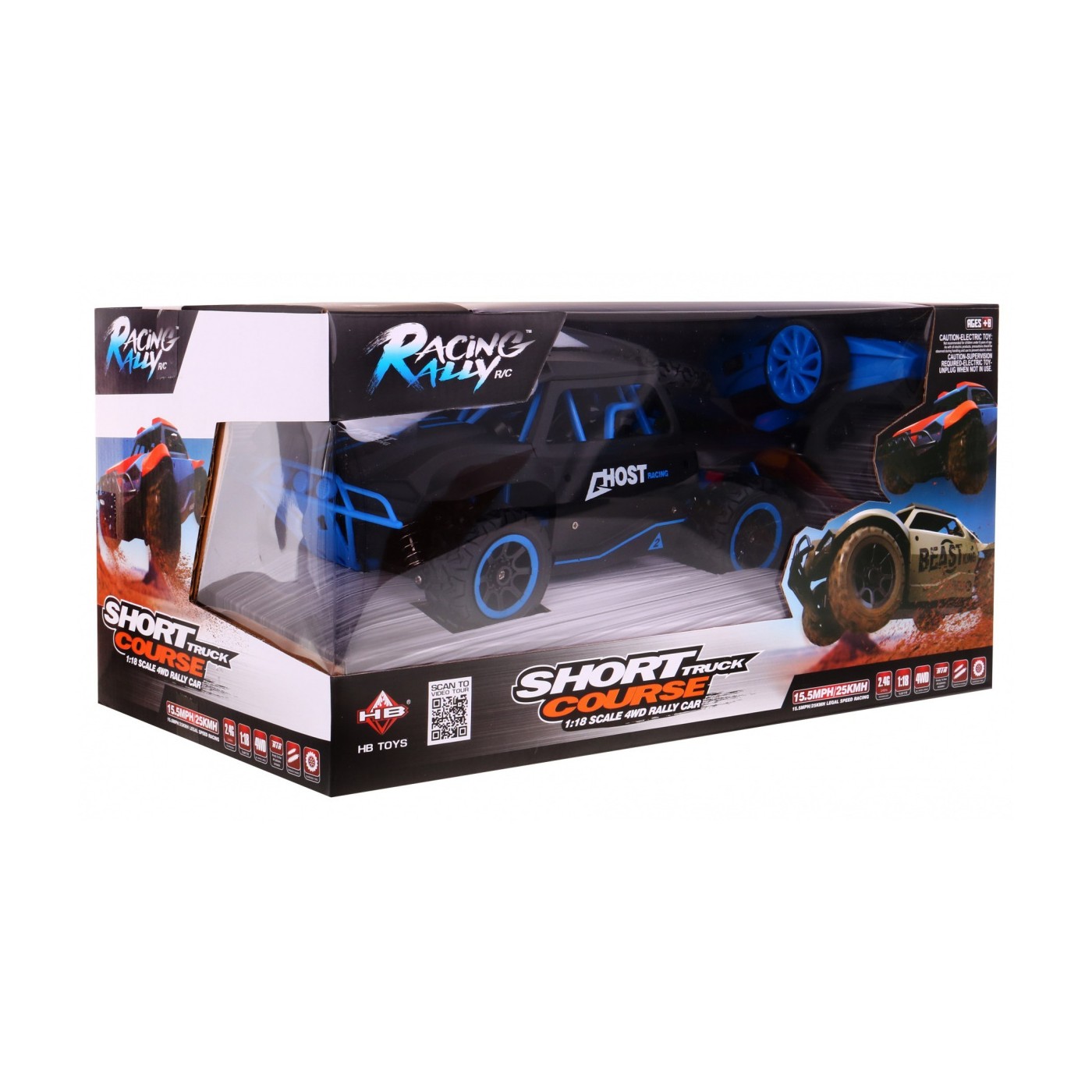 Autíčko 4WD Krátký kurz 2,4 Ghz Černé