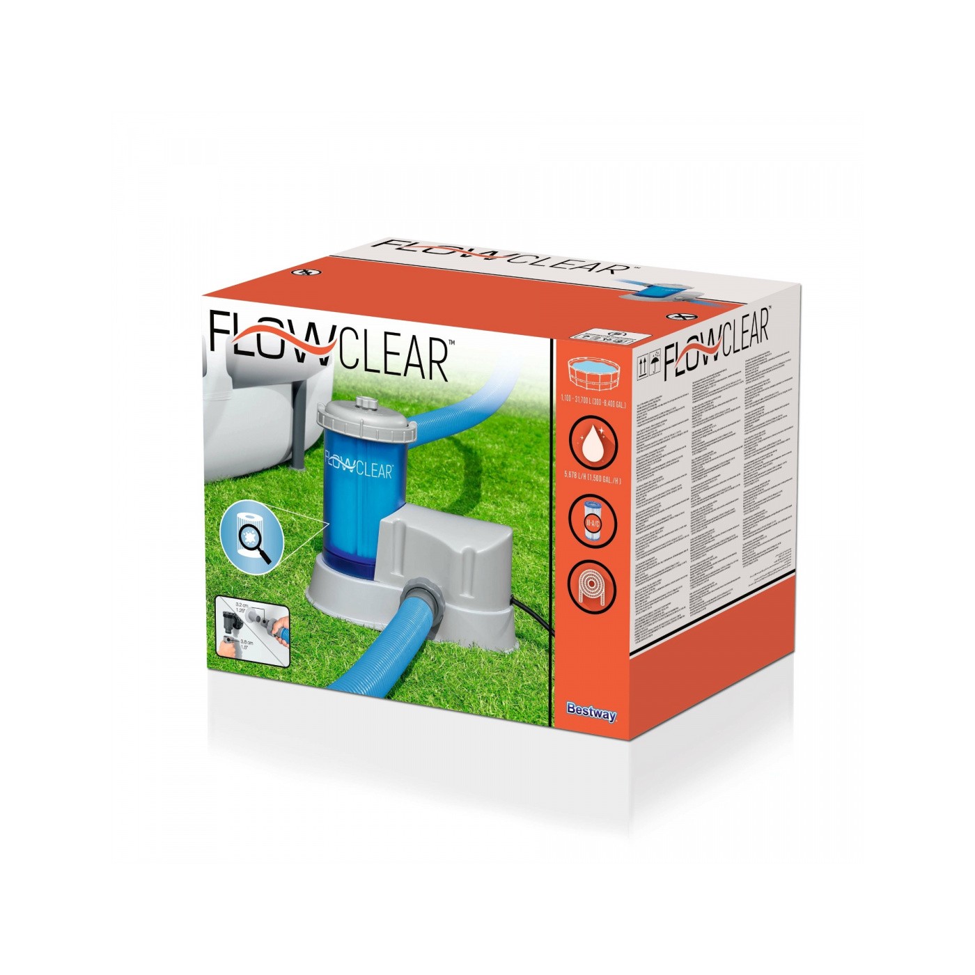 FlowClear BESTWAY 5678l/h Filtrační bazénové čerpadlo + vyměnitelný filtr III