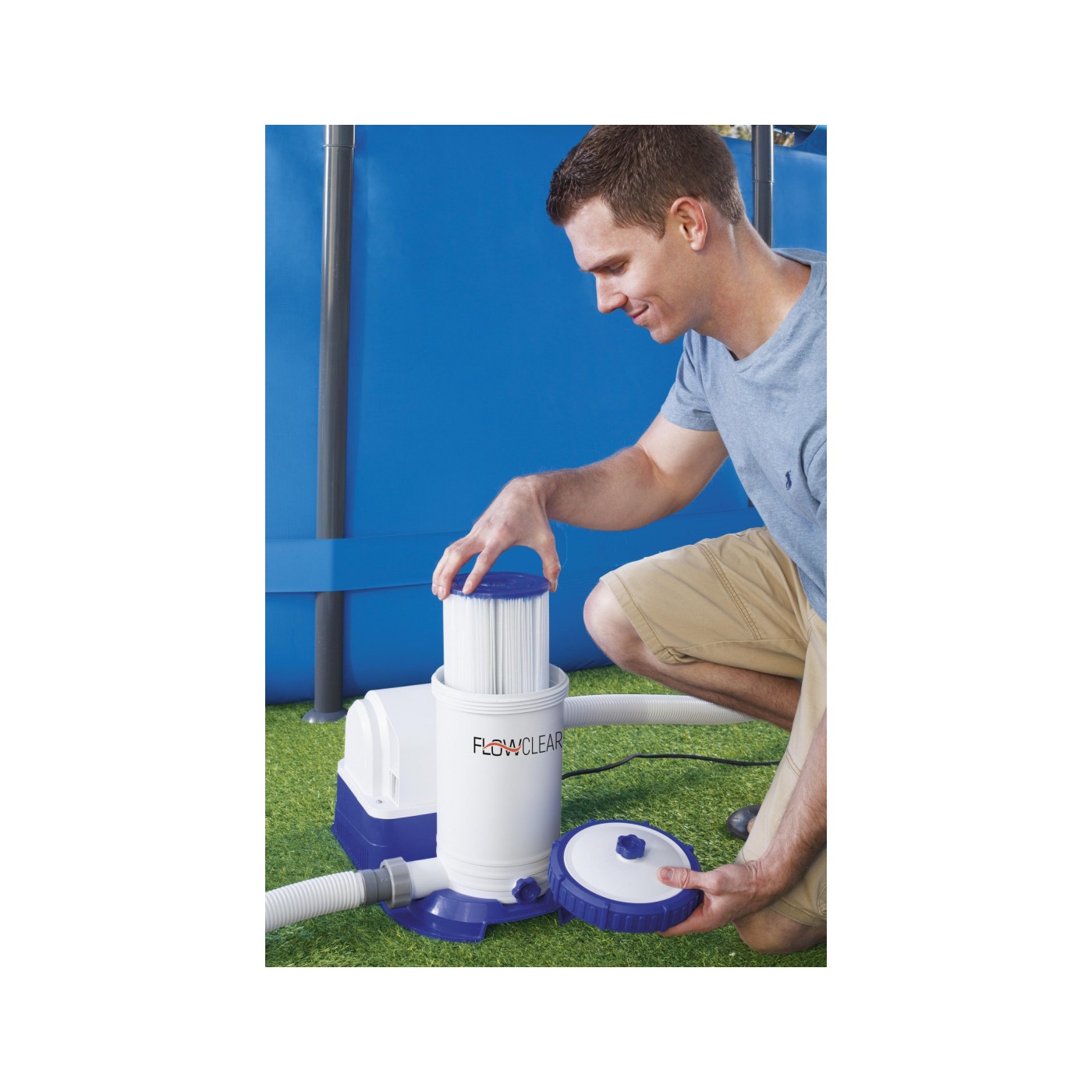 BESTWAY 9463l/h FlowClear Filter Pool Pump + Náhradní filtr IV