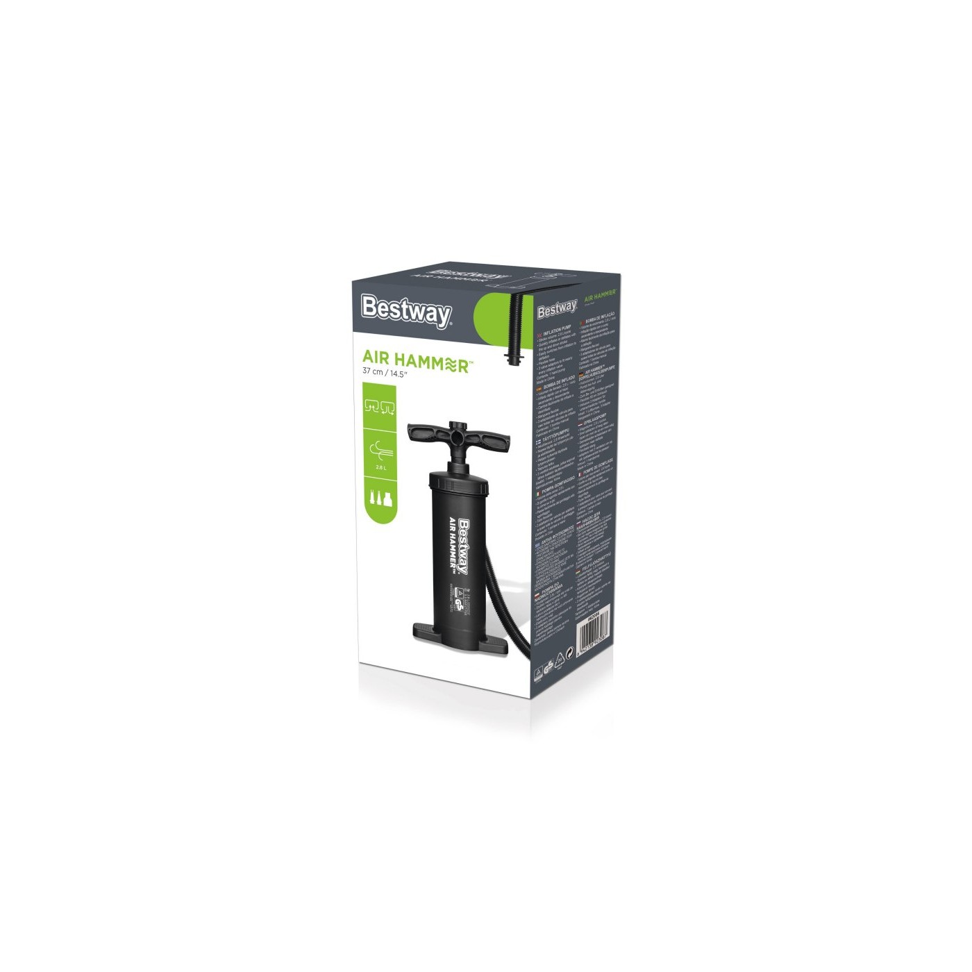 Účinné pístové ruční čerpadlo BESTWAY 2,8 l/cyklus + 3 špičky