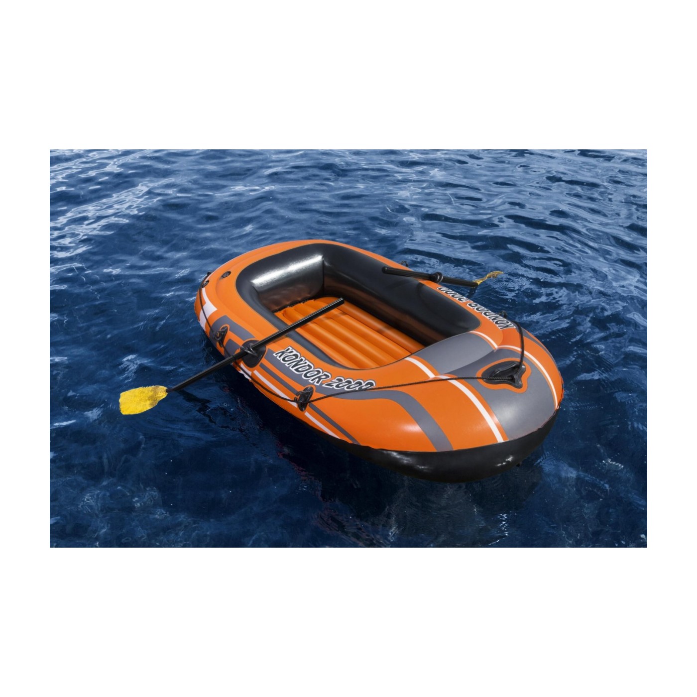 Nafukovací plovák BESTWAY Condor 2000 2místný 188x98x30  + 2 vesla + Nožní pumpa