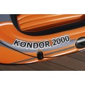 Nafukovací plovák BESTWAY Condor 2000 2místný 188x98x30  + 2 vesla + Nožní pumpa