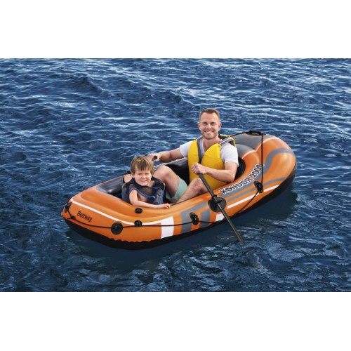 Nafukovací plovák BESTWAY Condor 2000 2místný 188x98x30  + 2 vesla + Nožní pumpa