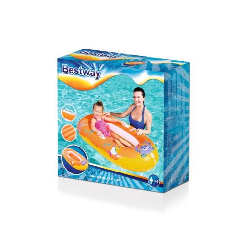 BESTWAY oranžový nafukovací ponton 119cm x 79cm