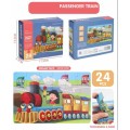 Velké puzzle pro děti 2+ puzzle puzzle hračka 24 el. Lokomotiva s řidičem