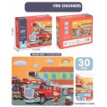 Velké puzzle pro děti 2+ puzzle puzzle hračka 30 el. Hasiči