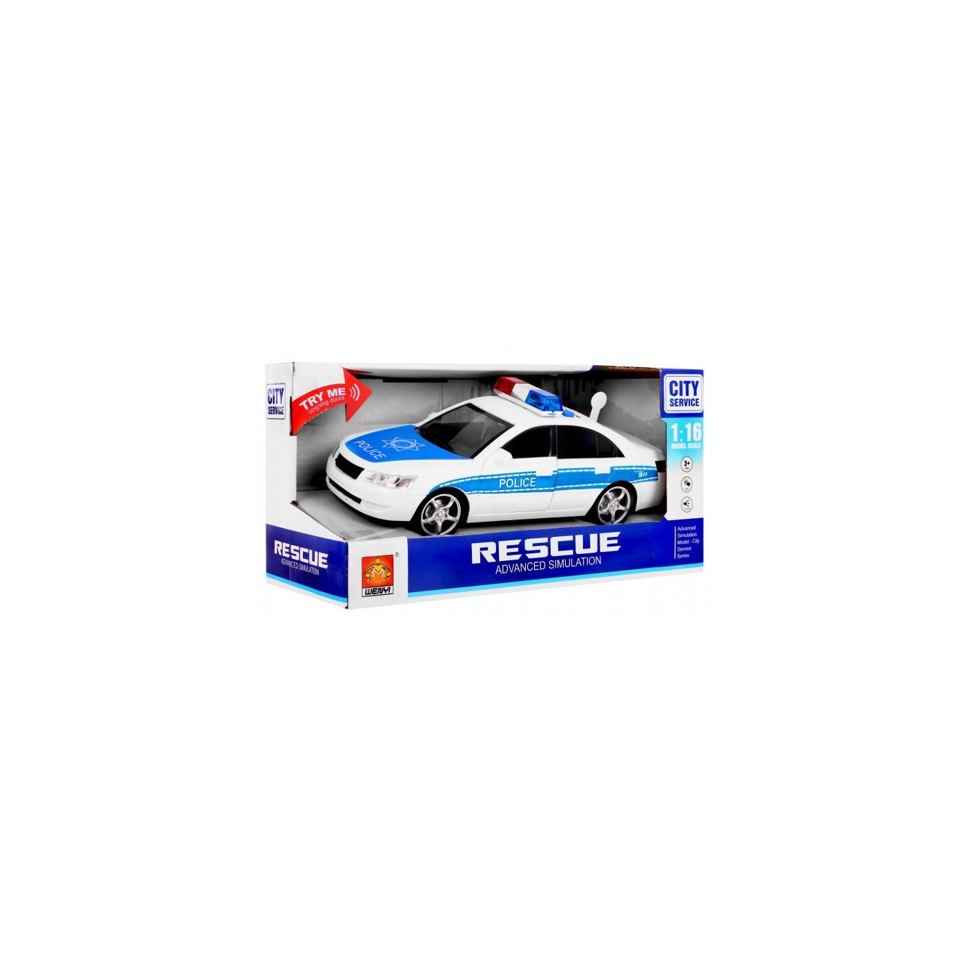 Policejní auto 1 16 Světla zvuky