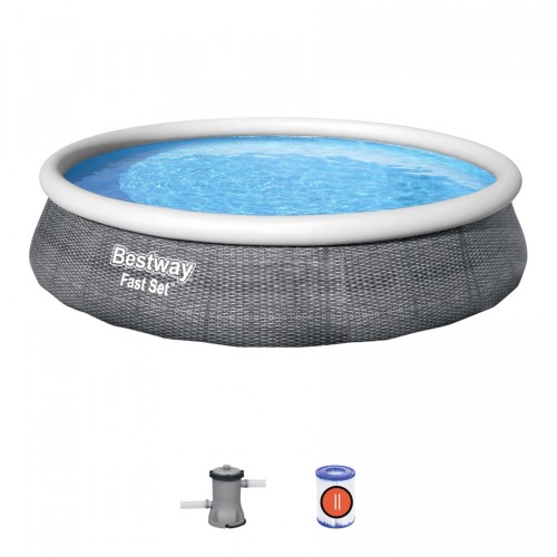 Rozšiřující bazén 13ft 396x84cm šedý BESTWAY