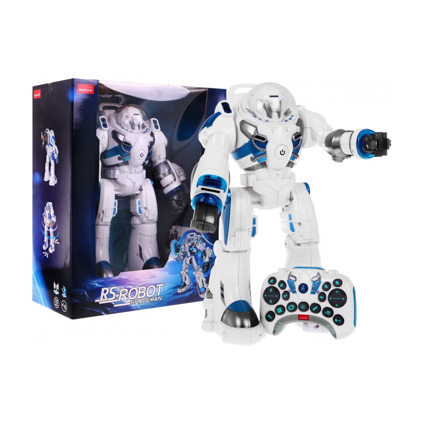 RS-Robot Spaceman bílý RASTAR Dálkové ovládání Cyborg + 2,4 GHz dálkové ovládání