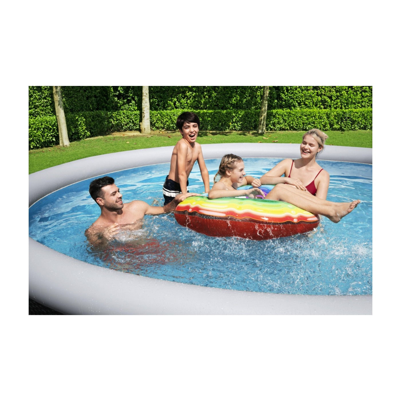 Rozšiřující bazén 13ft 396x84cm šedý BESTWAY