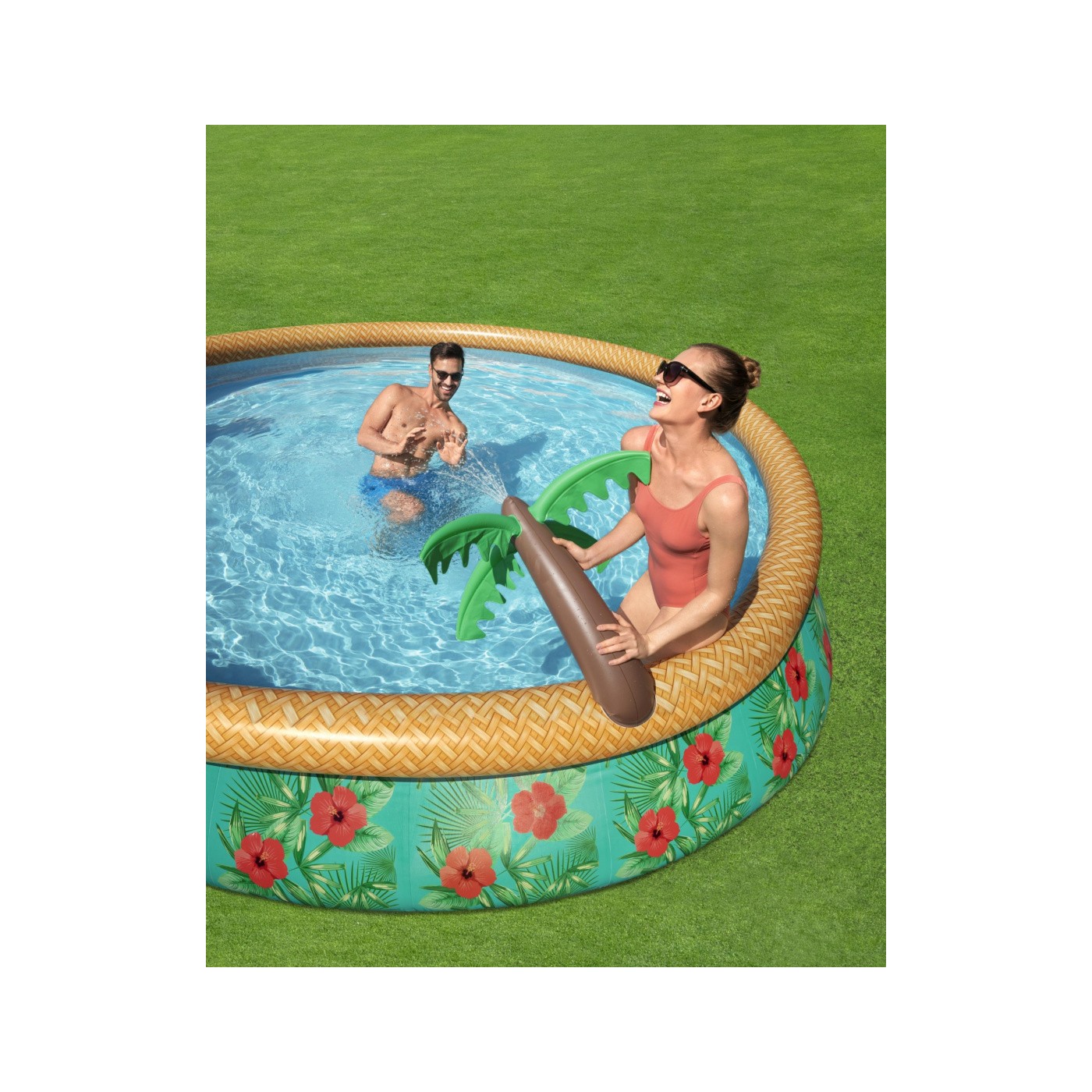 Roztahovací bazén se sprchou pro děti Tropical 457x84cm 15 stop BESTWAY