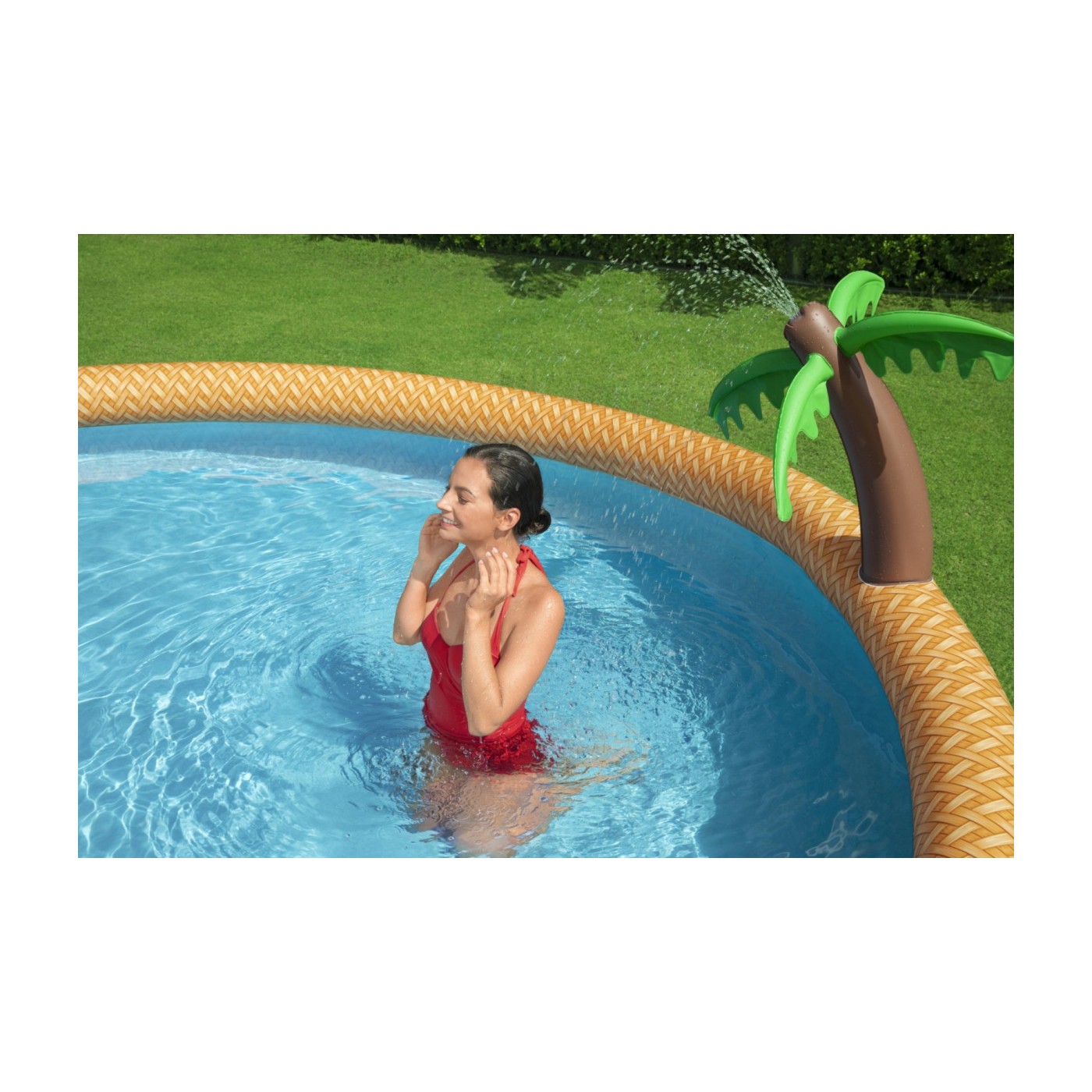 Roztahovací bazén se sprchou pro děti Tropical 457x84cm 15 stop BESTWAY