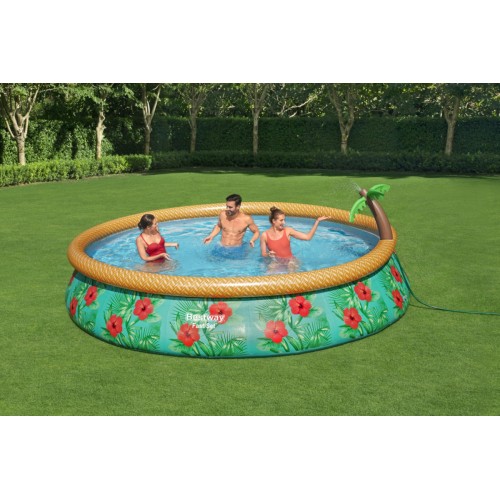 Roztahovací bazén se sprchou pro děti Tropical 457x84cm 15 stop BESTWAY