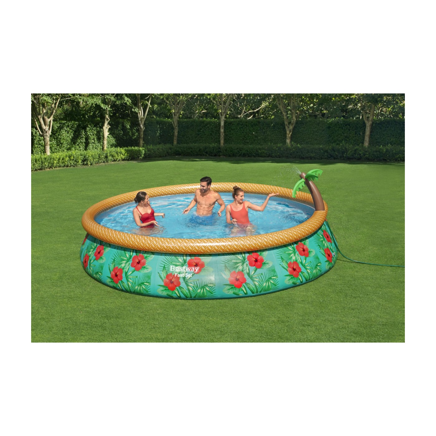 Roztahovací bazén se sprchou pro děti Tropical 457x84cm 15 stop BESTWAY