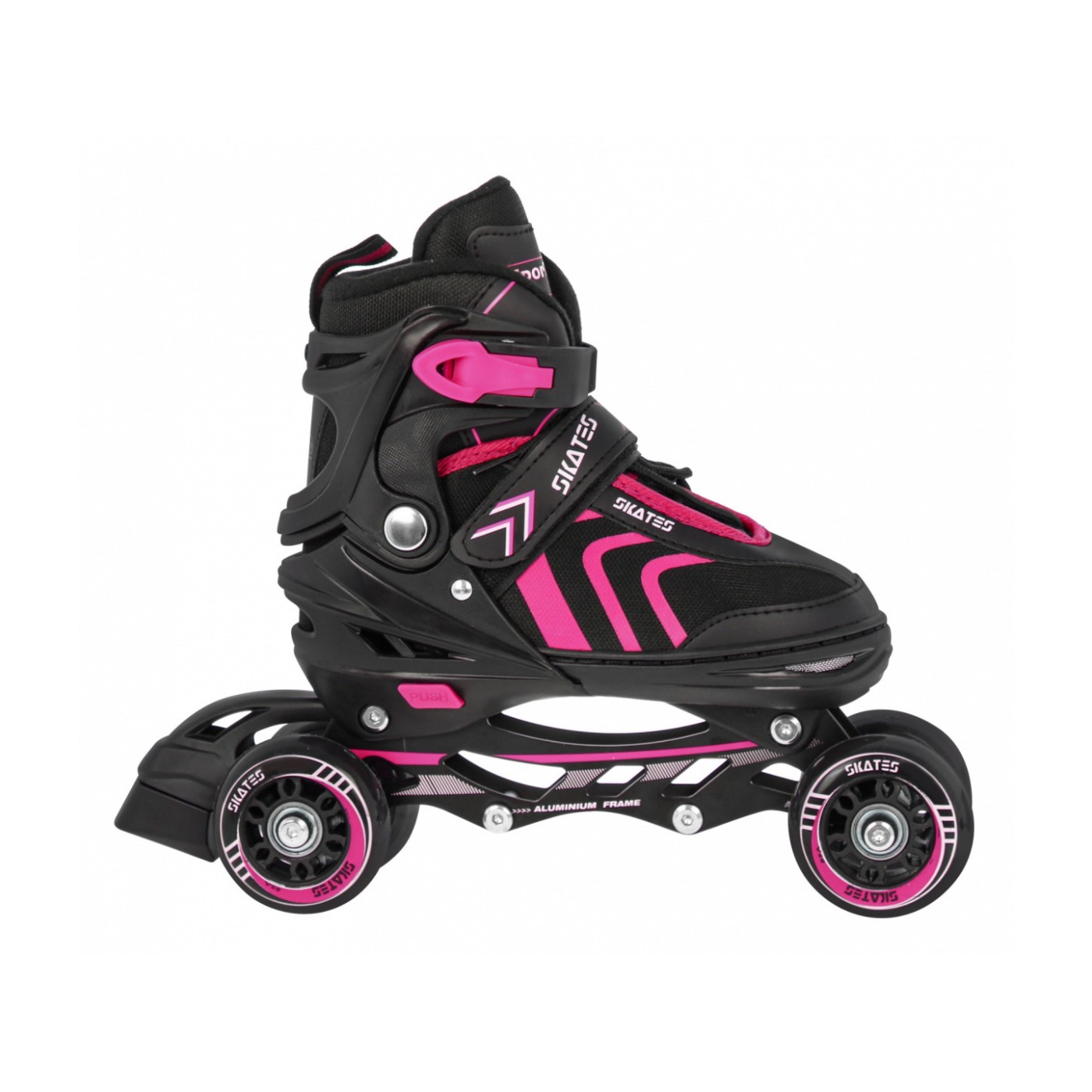 Kolečkové brusle 4v1 dětská brusle sada velikost 29-33 růžová
