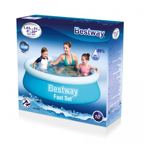 Rozšiřující bazén Fast Set 183x51 6 stop BESTWAY + opravárenská tyč