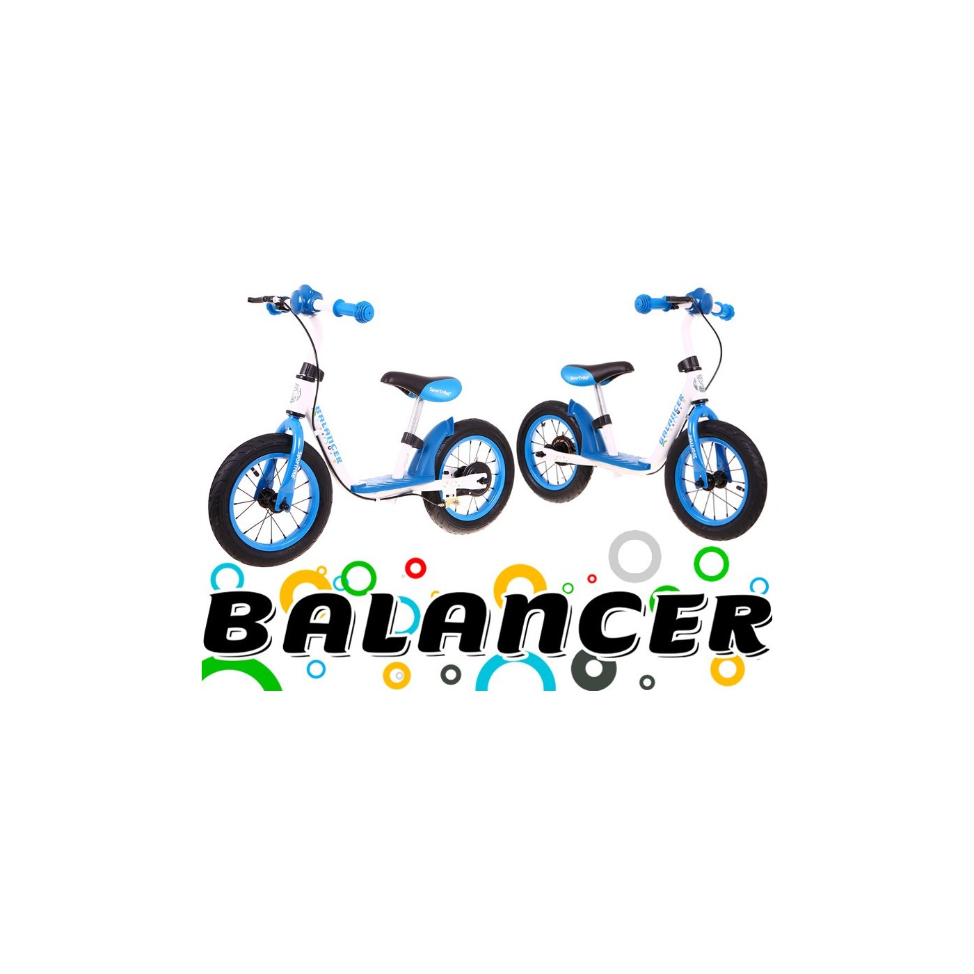 Běžecké kolo SporTrike Balancer pro děti Modrá První kolo, na kterém se naučíte jezdit