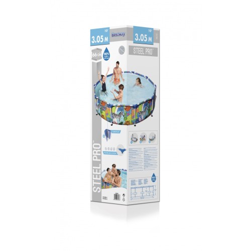 Dětský bazén Steel Pro World Animal BESTWAY 305X66CM 10 stop