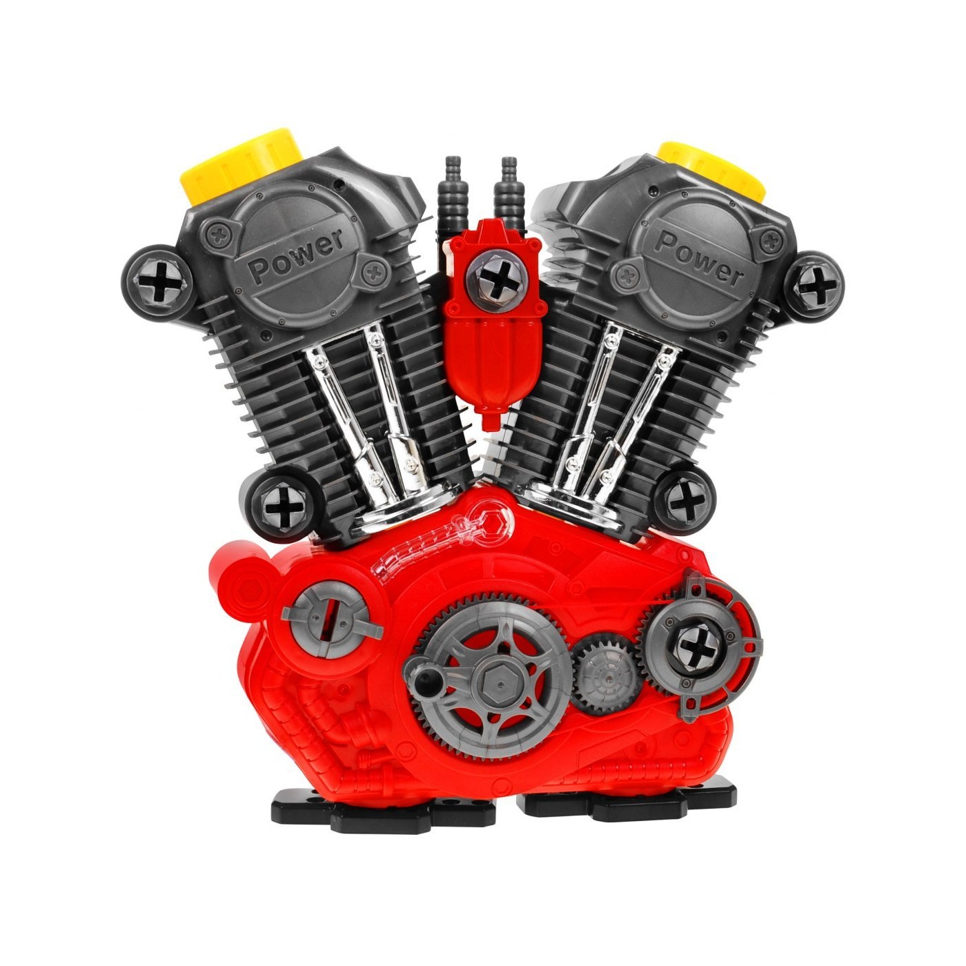 Sešroubovatelný dětský automobilový motor 3+ interaktivní efekty + pohyblivé prvky + nářadí